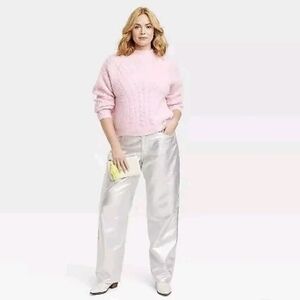 Universal Thread 90s Baggy Silver Metallic Pants